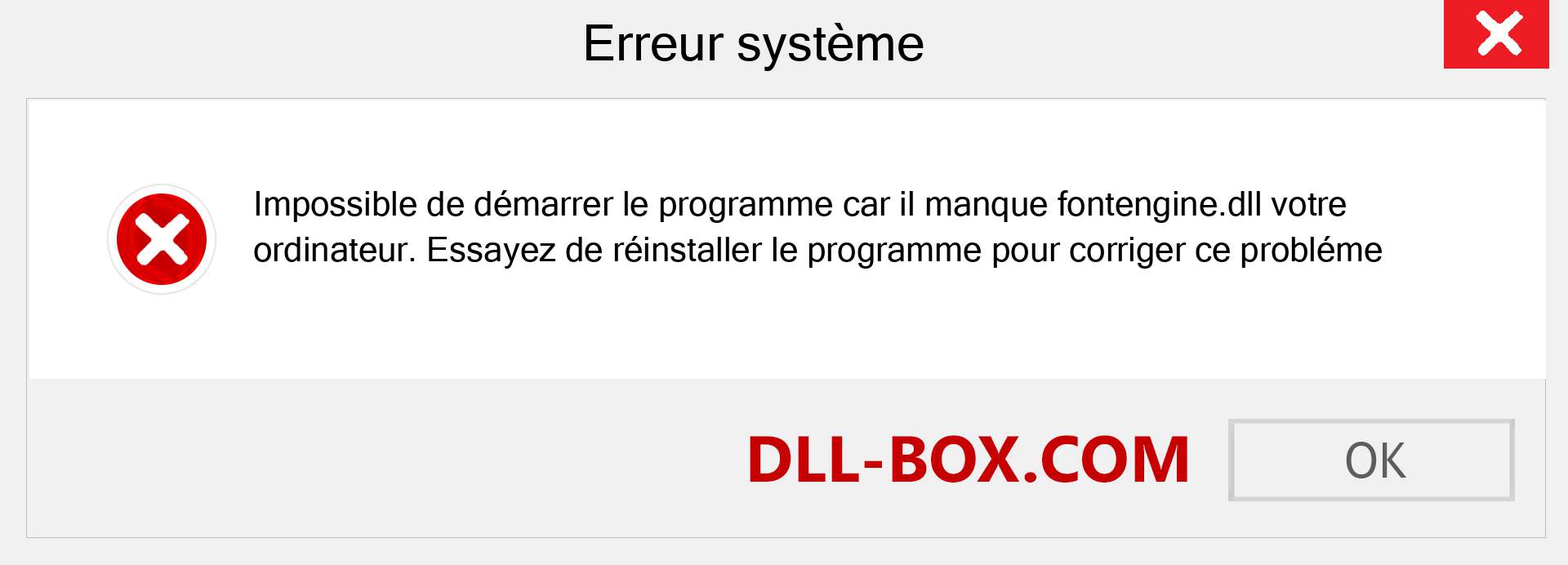 Le fichier fontengine.dll est manquant ?. Télécharger pour Windows 7, 8, 10 - Correction de l'erreur manquante fontengine dll sur Windows, photos, images